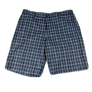 Adidas Golf Mens Plaid Athletic‎ Chino Shorts Blue Size 38 Performance Casual
